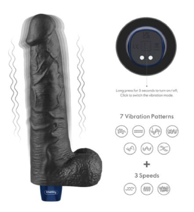 Lovetoy Real Softee – realistični vibrator od TPE, 26,7cm LV330224-2